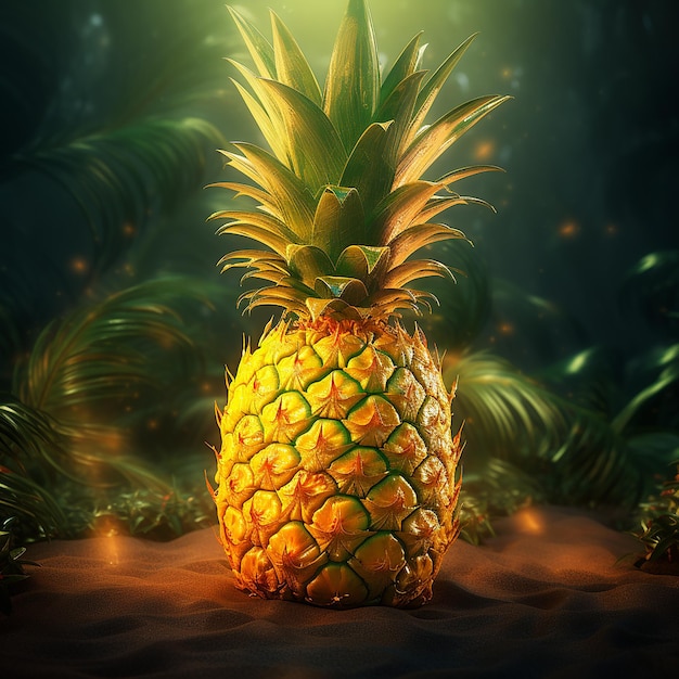 Cinematic Pineapple Pleasure Ultra Realistic 16k UHD Digital Art
