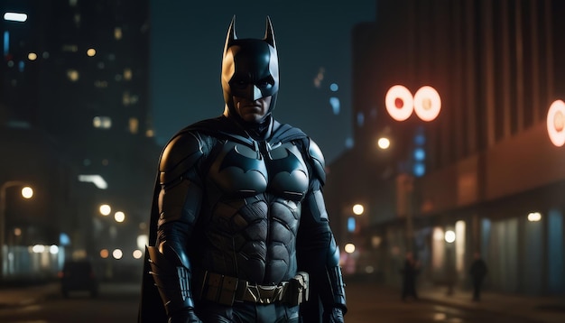 Foto una ripresa cinematografica di un batman