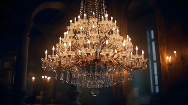 cinematic ultra detailed chandelier