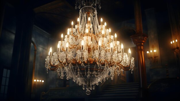 cinematic ultra detailed chandelier