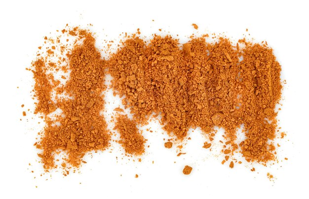 cinnamon powder isolated on white background