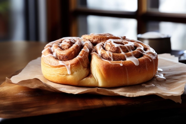 Cinnamon roll Food sugar bakery Generate Ai