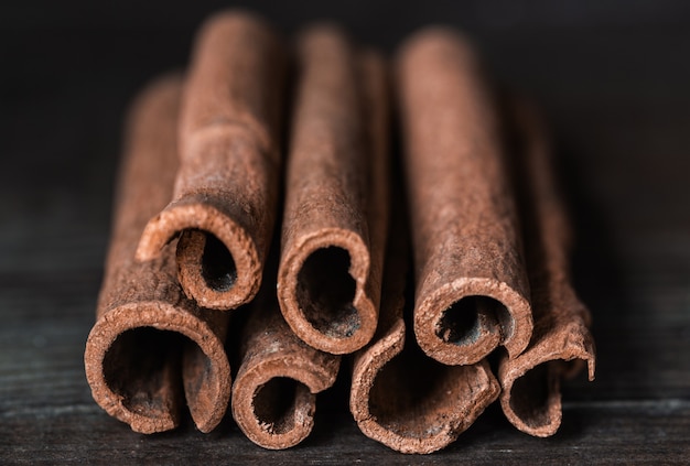 Cinnamon sticks closeup