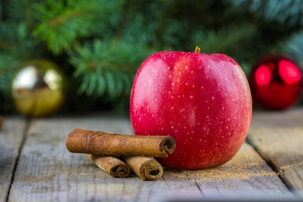 Cinnamon sticks with apple