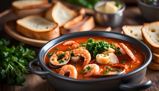 Cioppino Seafood Stew met Gremolata Toasts