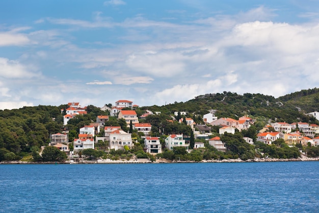 Ciovo 섬 Trogir 지역 바다에서 크로아티아 보기