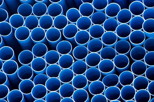 circle blue pvc tube