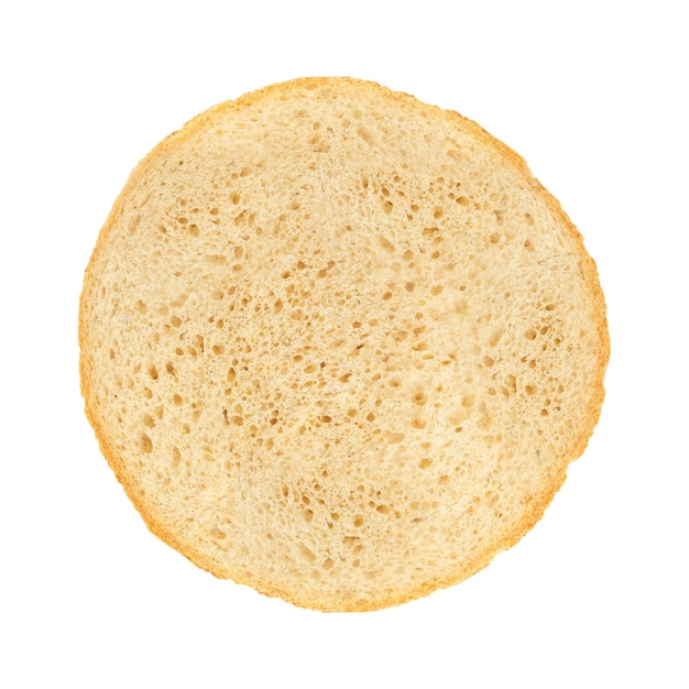 Circle bread isolated on white background