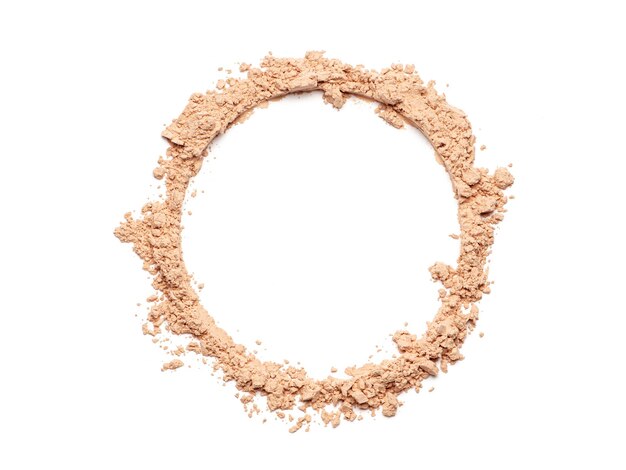 Circle of a broken make up powder