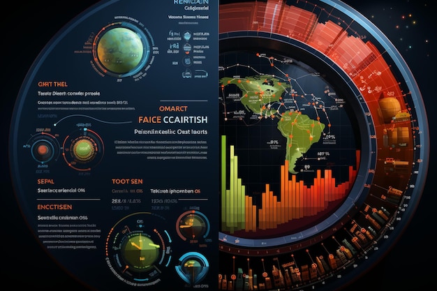 Photo circle chart finance and investment growth