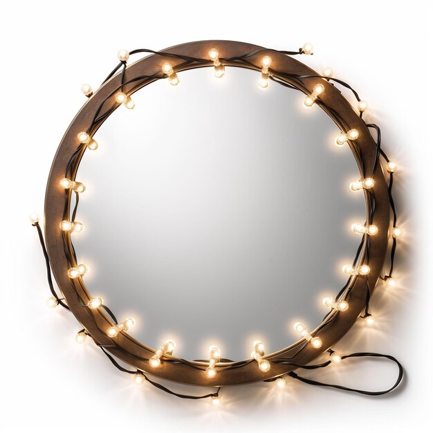 Premium AI Image a circle of christmas lights with a circle around it