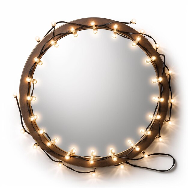 a circle of christmas lights with a circle around it