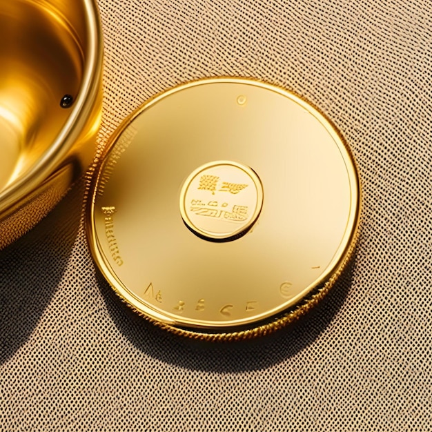 circle coin with the gold colour