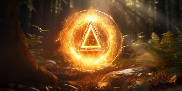 가운데에 삼각형이 있는 불의 원