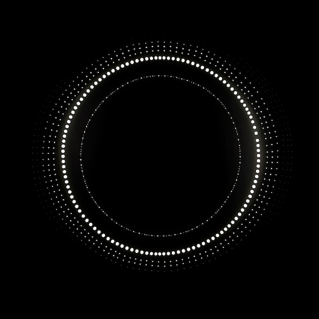 Photo circle of glowing particles vector illustration