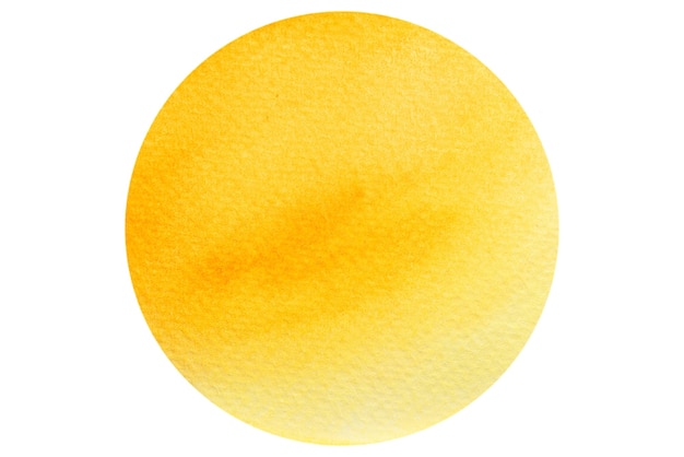 Circle of orange and yellow watercolor