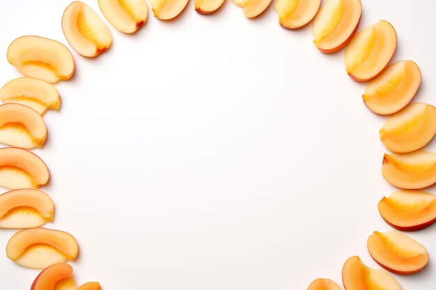 a circle of oranges with a white background with a white background.