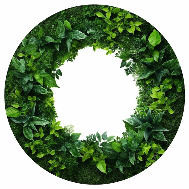 Photo a circle of plants with the letter o in it