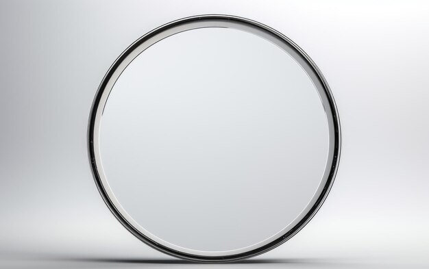 Photo circle shape mirror isolated on white background