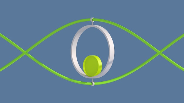 Circle shapes and light green wires