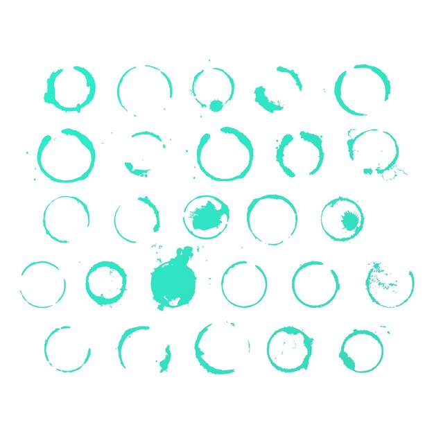 Photo circle splash shape items gradient effect photo jpg vector set