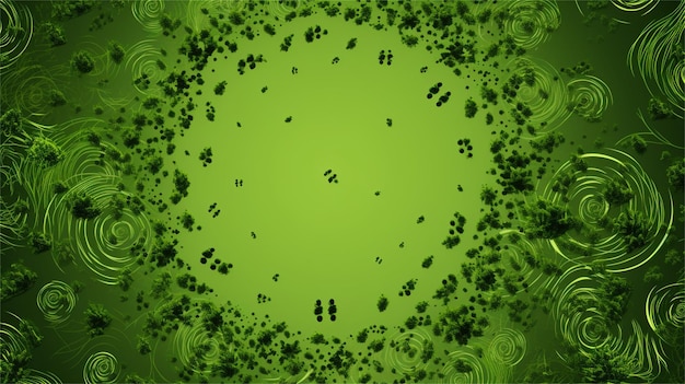 A circle of trees with a green background with the words quot trees quot in the center