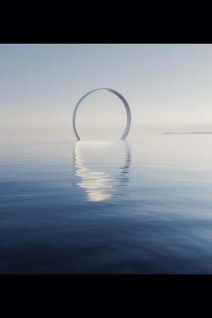 A circle in the water with the word ombre on it