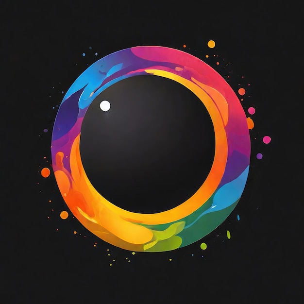 Foto un cerchio con un cerchio di colore su di esso