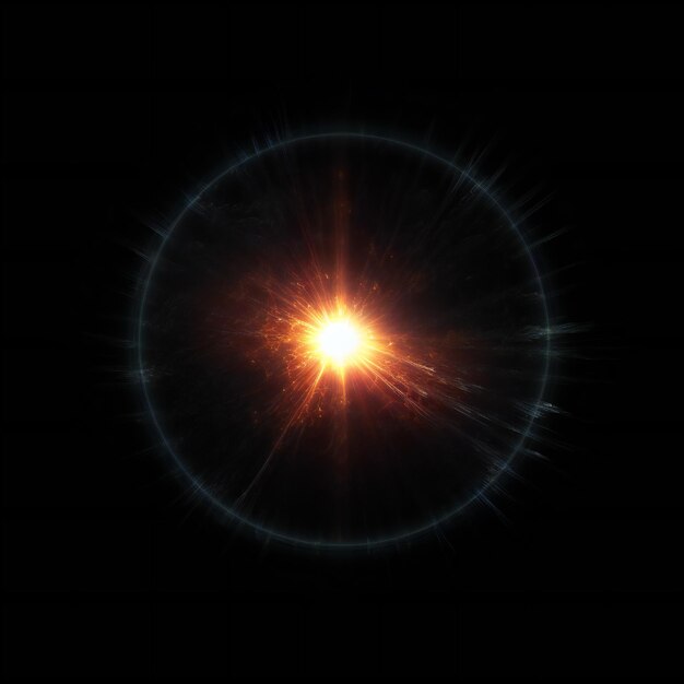 Photo a circle with the sun in the middle and the word light on it