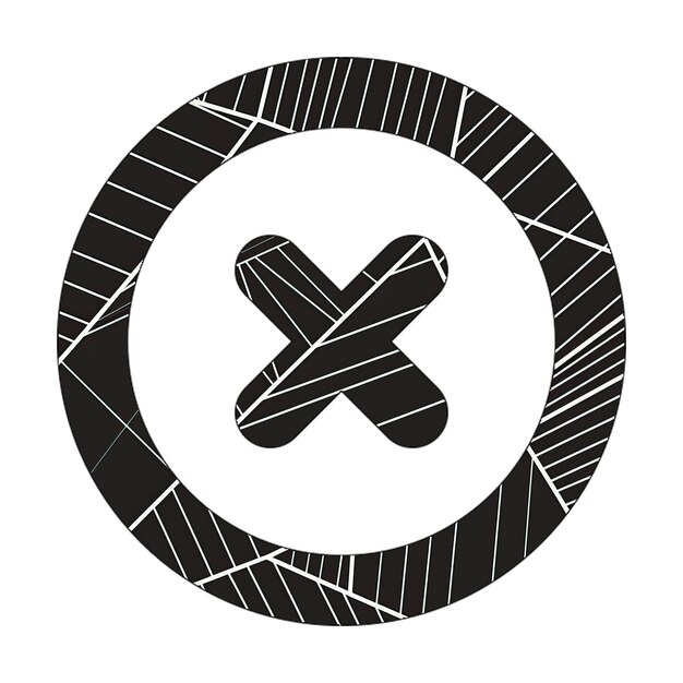 Икона круга xmark фотография с абстрактной текстурой темный современный