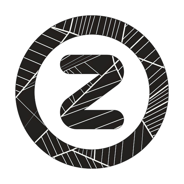 Фото Икона круга z фотография с абстрактной текстурой темный современный