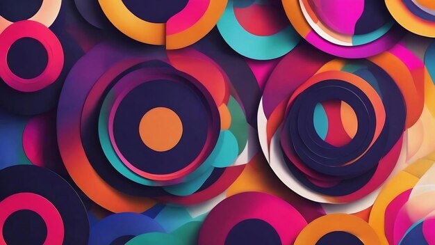 Circles background in modern style on colorful background modern abstract background design