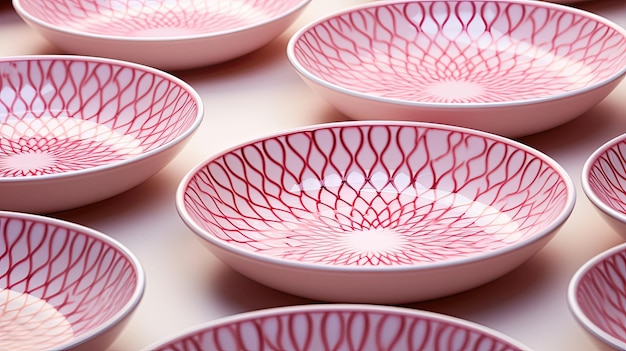 Circles pink geometric pattern