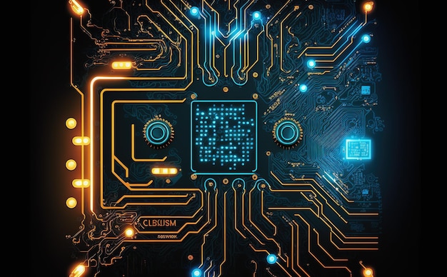 circuit board background, electronic circuit board, technology background, Generative AI