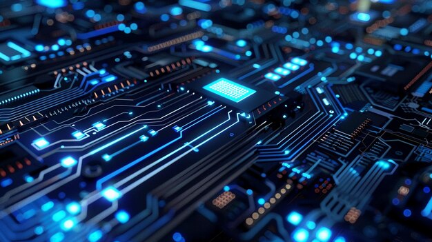 Circuit board futuristische technologie achtergrond Computer kern Digitale technologie ontwikkeling