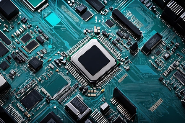 Circuit board Technology background Central Computer Processors CPU concept Motherboard digital chip