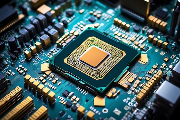 Circuit board Technology background Central Computer Processors CPU concept Motherboard digital chip