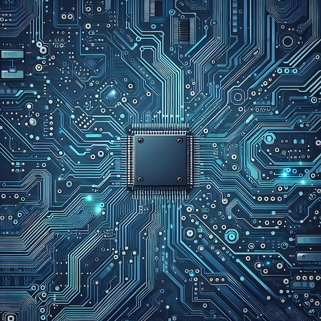 Circuit board vector background Electronic computer hardware technology