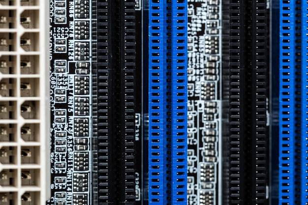 Circuit boards closeup