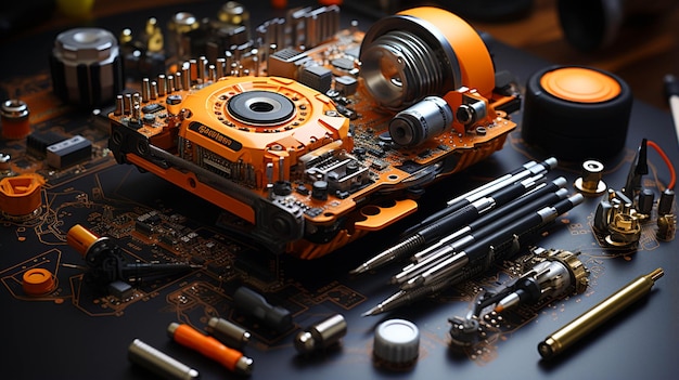 circuit repairing tool on white Circuit Diagram
