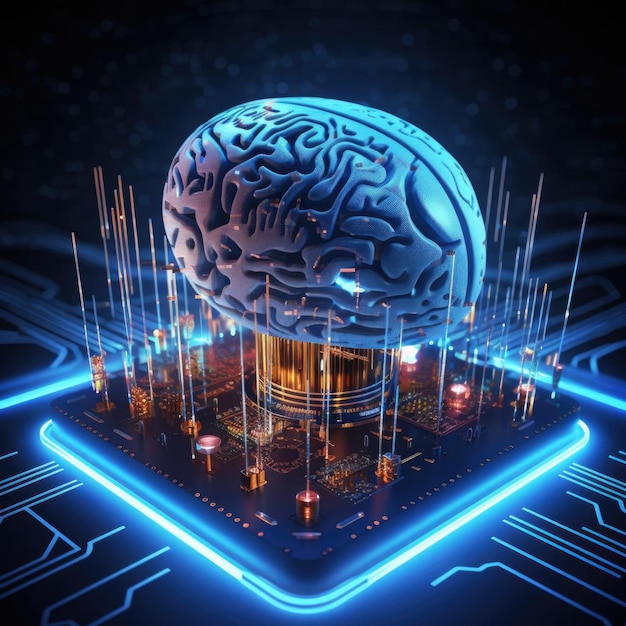 Circuit style with brain model Artificial neural network