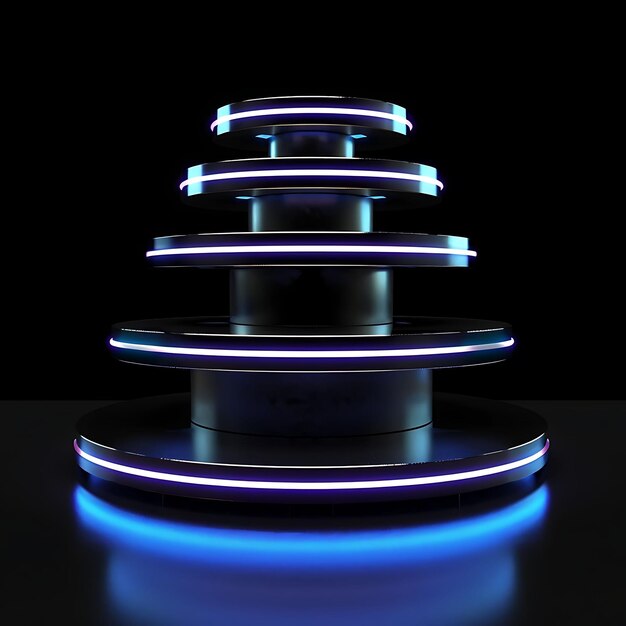 Foto podi circolari a 5 livelli con un aspetto futuristico podi di stand di prodotti idee di design arte