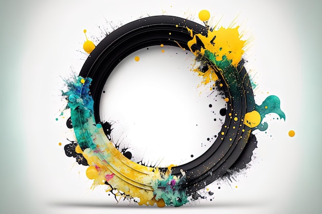 Circular abstract frame