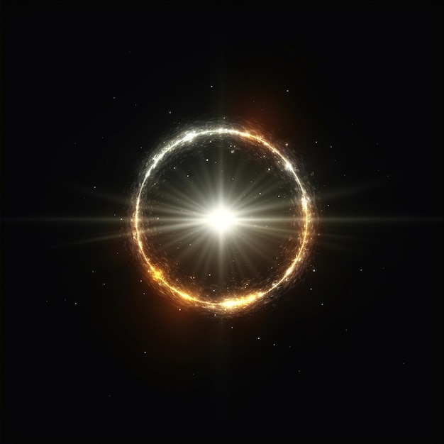 Photo circular abstract light flare