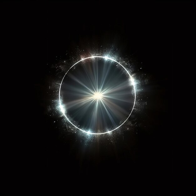 Photo circular abstract light flare