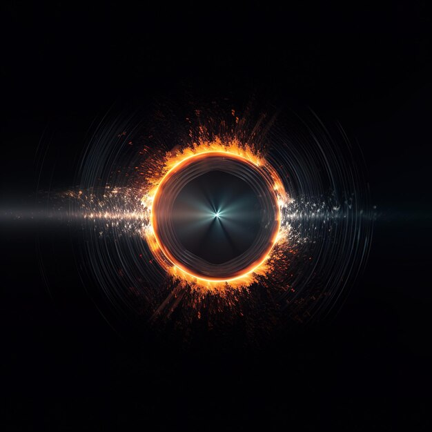 Photo circular abstract light flare