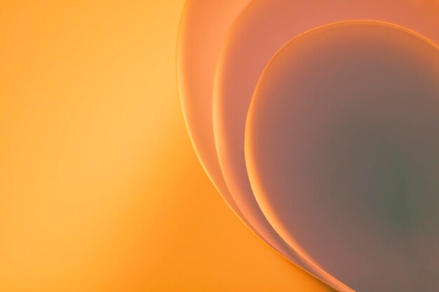 Photo circular abstract shapes of orange tones