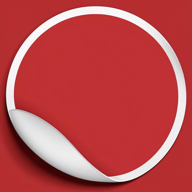 Circular adhesive sticker with edges