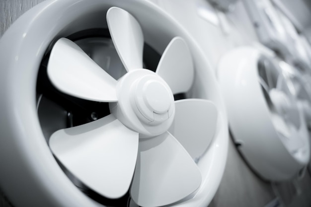 Circular air ventilation duct at the showroom of a large store