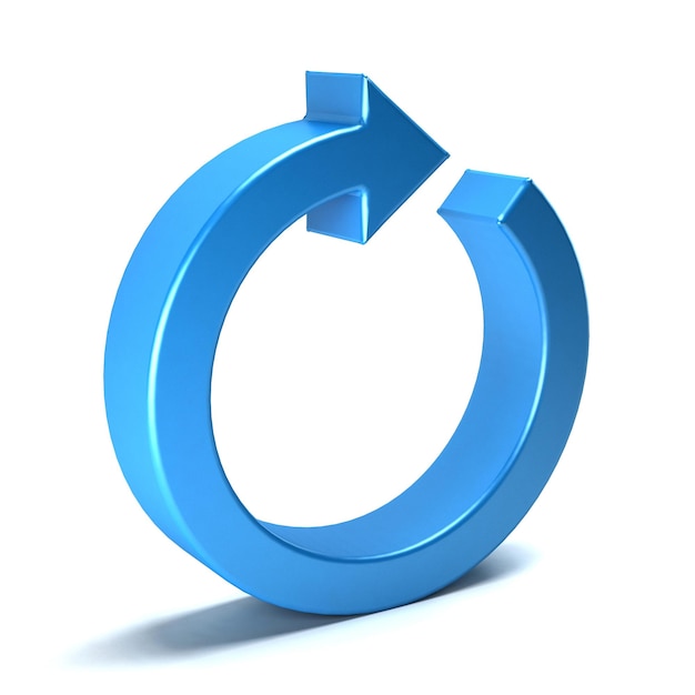 Circular arrow Redo Cycle restart loop concepts 3D rendering illustration